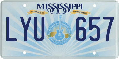 MS license plate LYU657