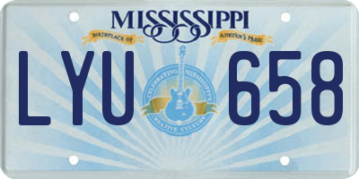 MS license plate LYU658