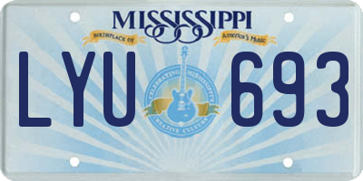 MS license plate LYU693