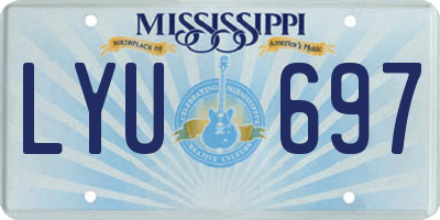 MS license plate LYU697