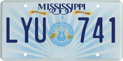 MS license plate LYU741