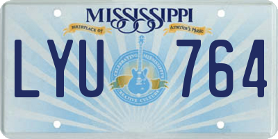 MS license plate LYU764