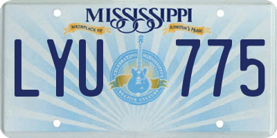 MS license plate LYU775