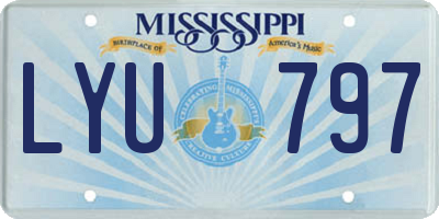 MS license plate LYU797