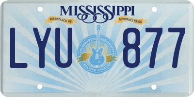 MS license plate LYU877