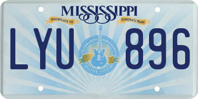 MS license plate LYU896
