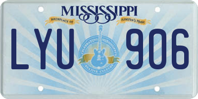MS license plate LYU906