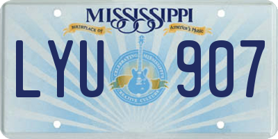 MS license plate LYU907