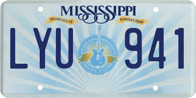 MS license plate LYU941