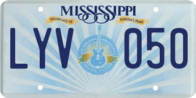 MS license plate LYV050