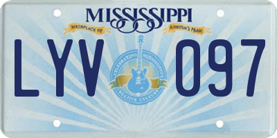 MS license plate LYV097