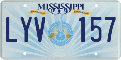 MS license plate LYV157