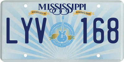 MS license plate LYV168