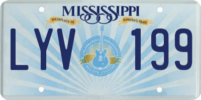 MS license plate LYV199