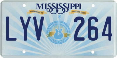MS license plate LYV264