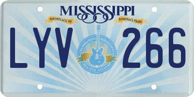 MS license plate LYV266