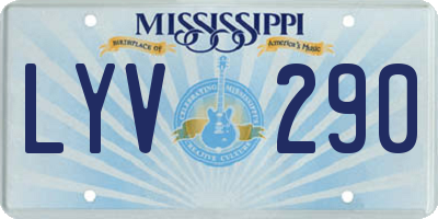 MS license plate LYV290