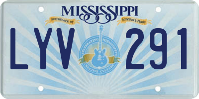 MS license plate LYV291