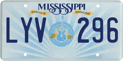 MS license plate LYV296