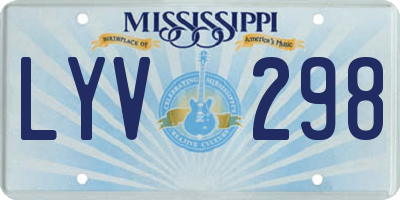 MS license plate LYV298