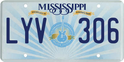 MS license plate LYV306