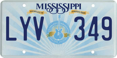 MS license plate LYV349