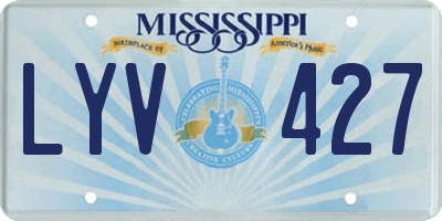 MS license plate LYV427