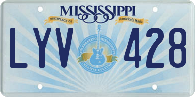 MS license plate LYV428
