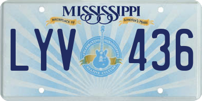 MS license plate LYV436