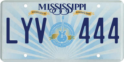 MS license plate LYV444