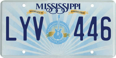 MS license plate LYV446