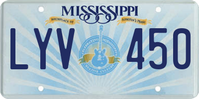 MS license plate LYV450