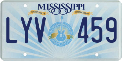 MS license plate LYV459