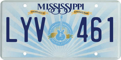 MS license plate LYV461