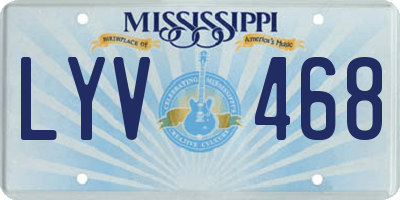 MS license plate LYV468