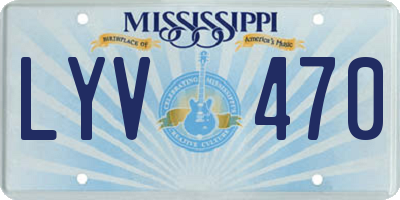 MS license plate LYV470
