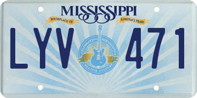 MS license plate LYV471