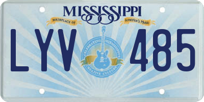 MS license plate LYV485