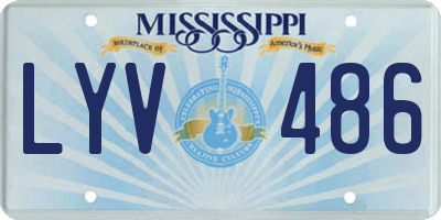 MS license plate LYV486