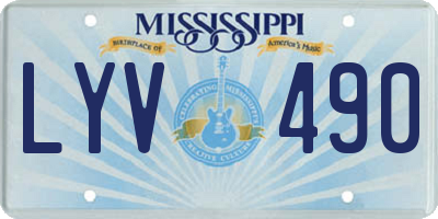 MS license plate LYV490