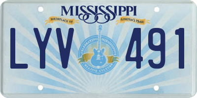 MS license plate LYV491