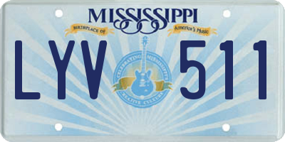 MS license plate LYV511