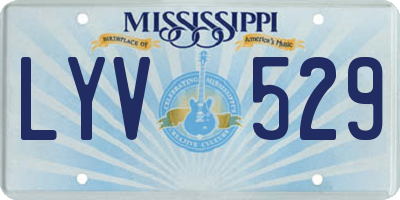 MS license plate LYV529