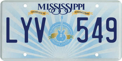 MS license plate LYV549