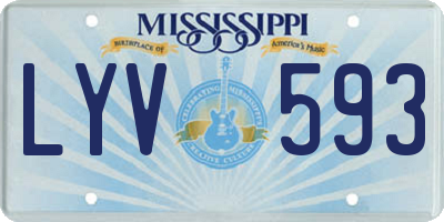 MS license plate LYV593