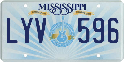 MS license plate LYV596