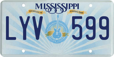 MS license plate LYV599