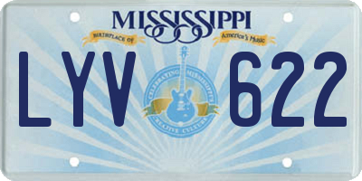 MS license plate LYV622