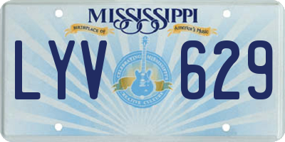 MS license plate LYV629