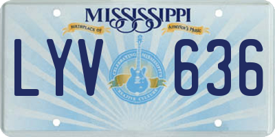MS license plate LYV636